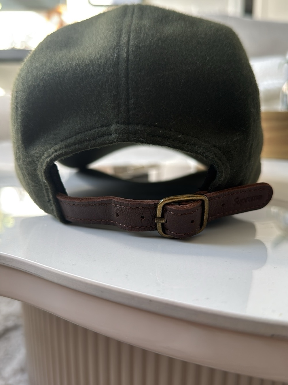 Supreme Olive Green Wool Camp Cap - Picture 5 of 6